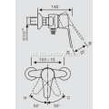 Einhebel-Handbrause aus Messing mit 1 Funktion